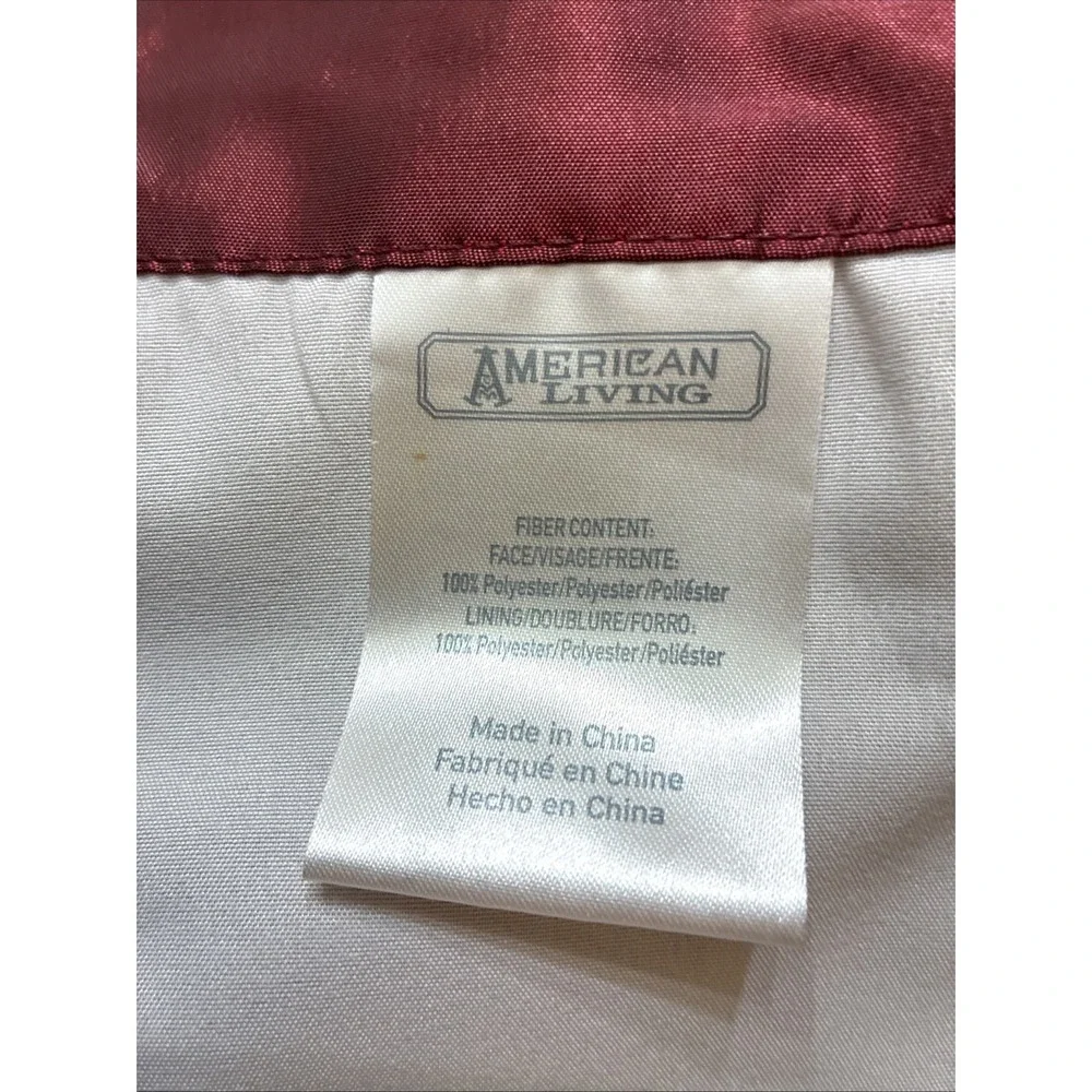 American Living Drapes Burgundy Estate Taffeta 54